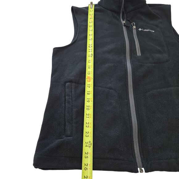 Columbia Men's Fleece Vest Black Zip Up Size Medium - Picture 6 of 9